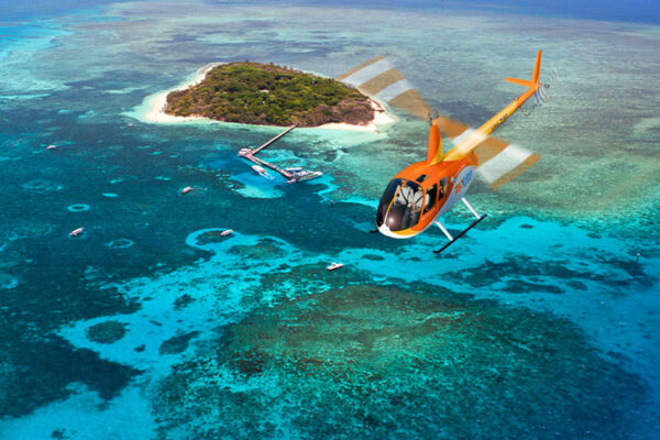 Helicopter Flight to Inner Great Barrier Reef